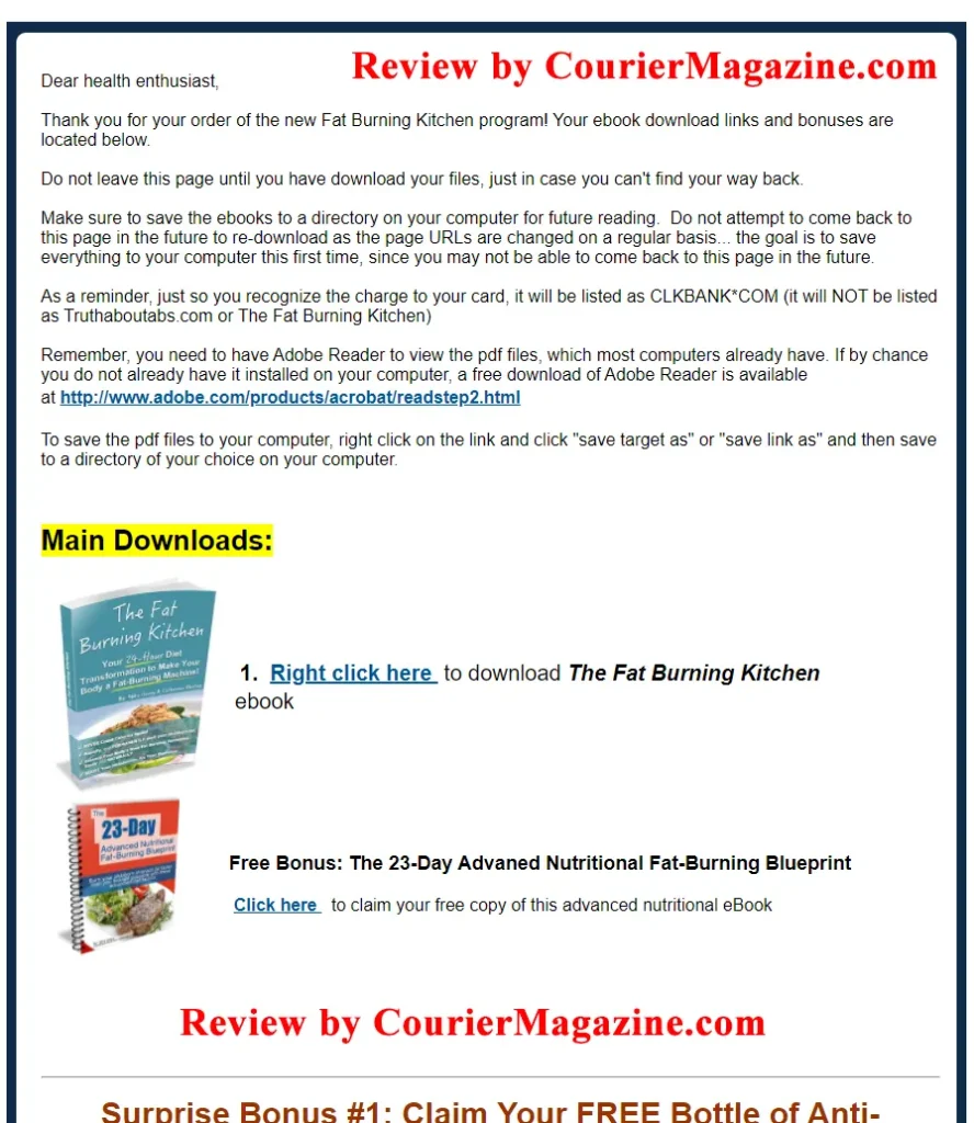 the fat burning kitchen download page