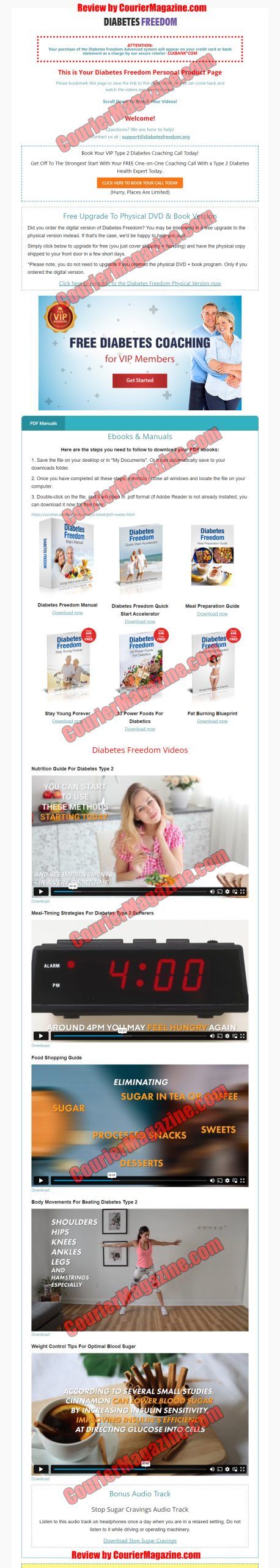 Diabetes Freedom Download Page