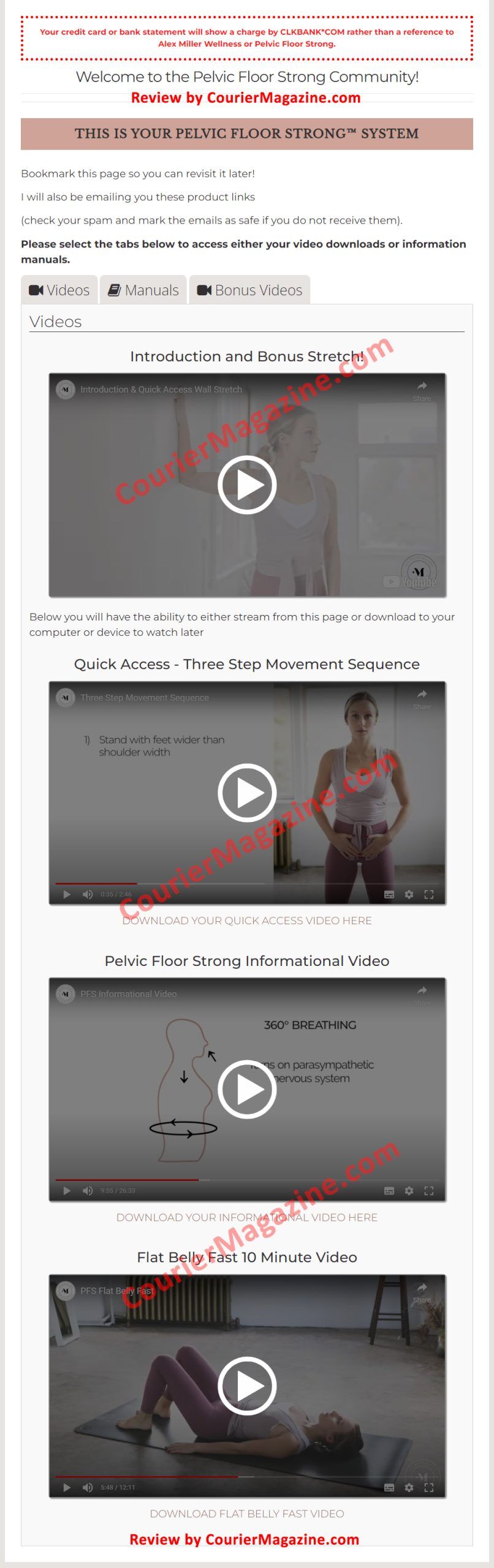 Pelvic Floor Strong System Download Page