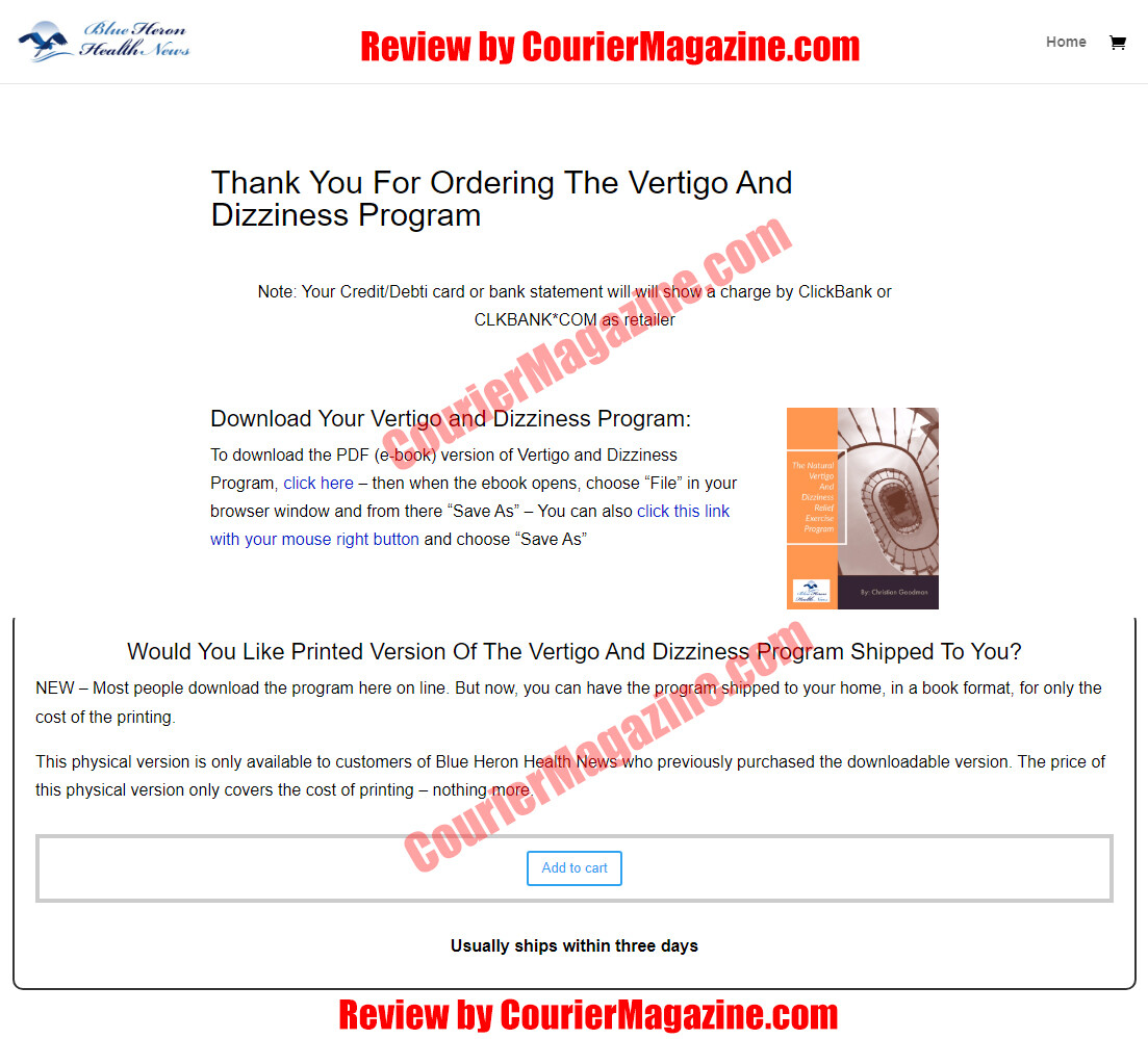 vertigo and dizziness program download page