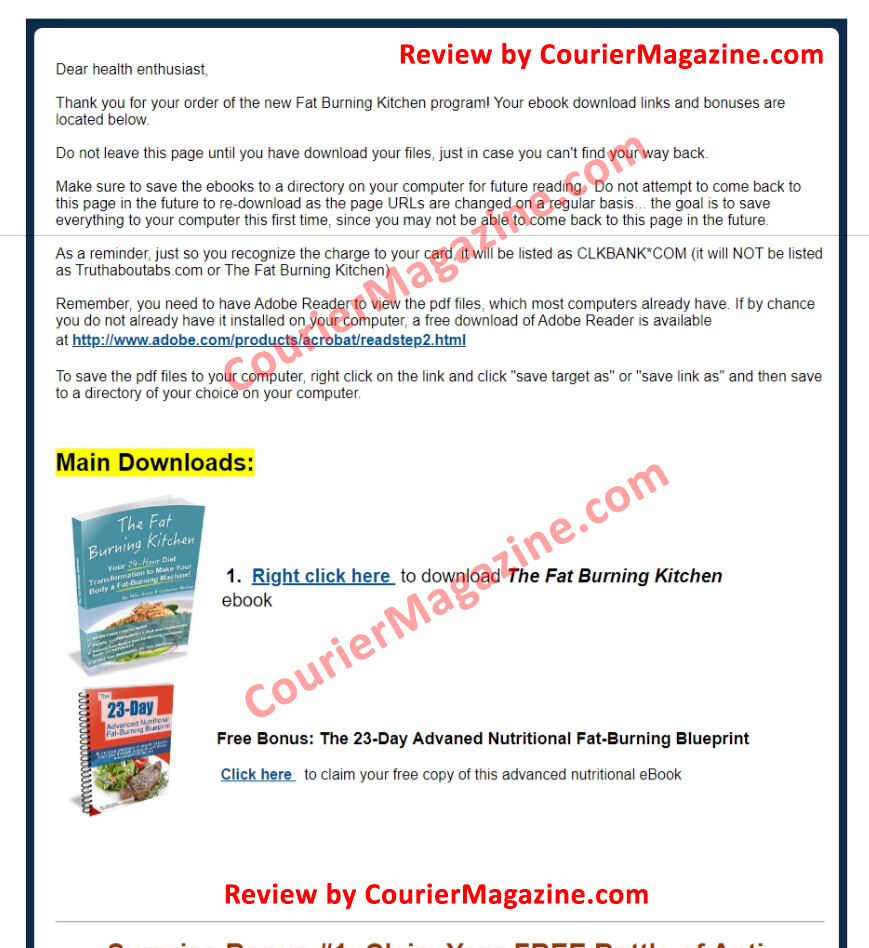 fat burning kitchen download page